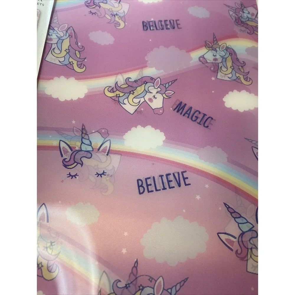 U Style Collection 1.in 3 Ring Pink Binder Hologram Unicorns 